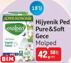 MOLPED HİJYENİK PED PURE&SOFT GECE